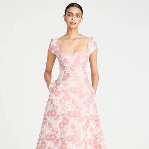 Theia Ciera Cap Sleeve Dress (Size 4)